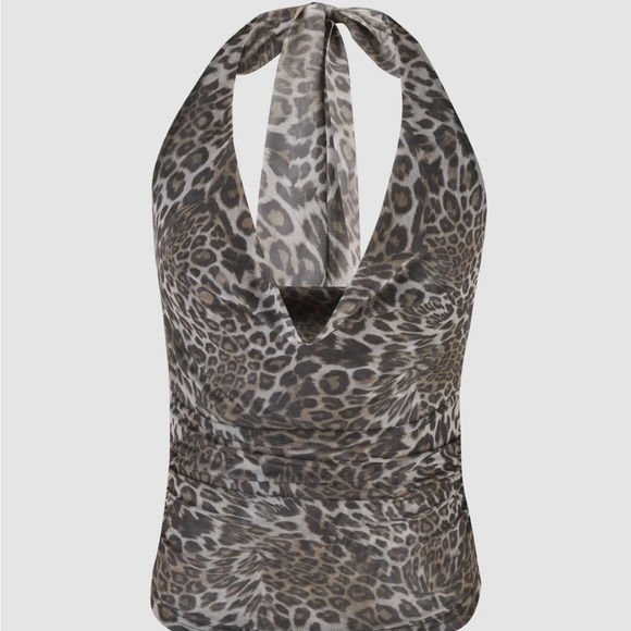 Leopard Halter Top - Picture 2 of 5